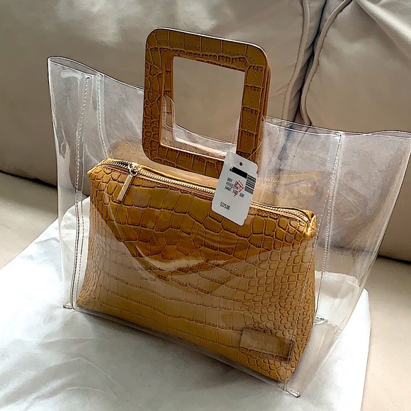 STAUD SHIRLEY BAG IN TAN CROC EMBOSSED - Picture 12 of 12